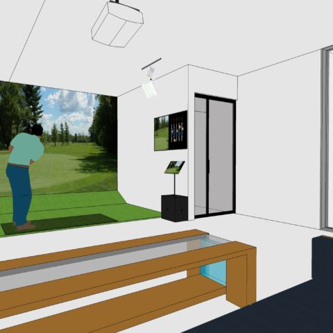 ゴルフシミュレーション店舗CG動画UP。